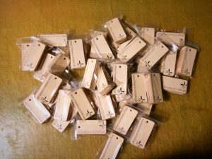完成したレザーブックマーク