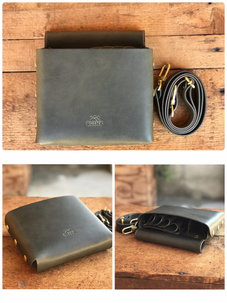 Scissor Case for 4 scissors -clutch- worn image