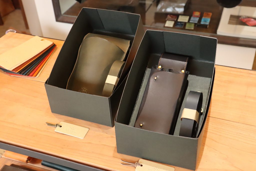 Scissor case carefully packed with cushioning material